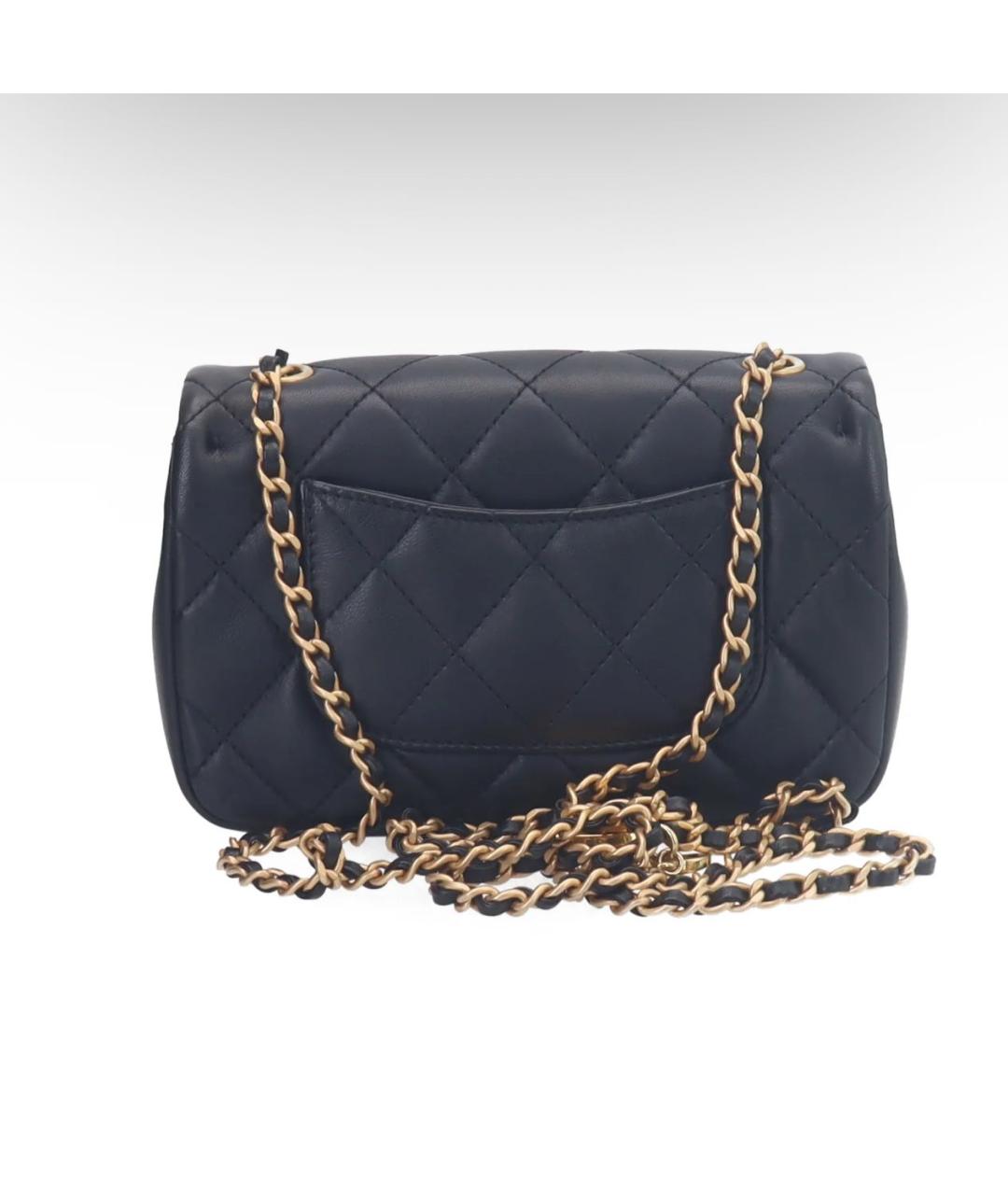 CHANEL Черная кожаная сумка через плечо, фото 3