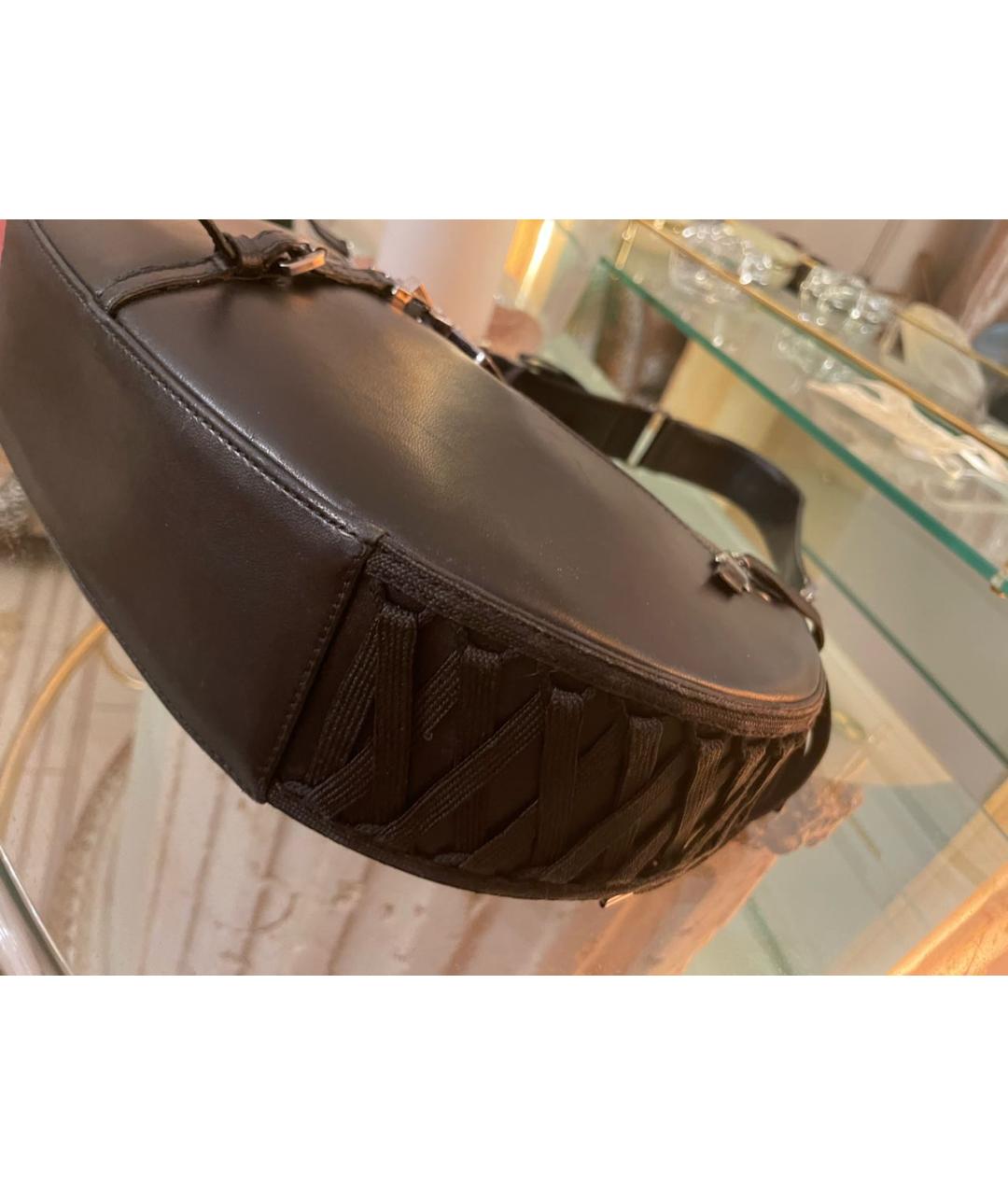 CHRISTIAN DIOR Черная кожаная сумка тоут, фото 6