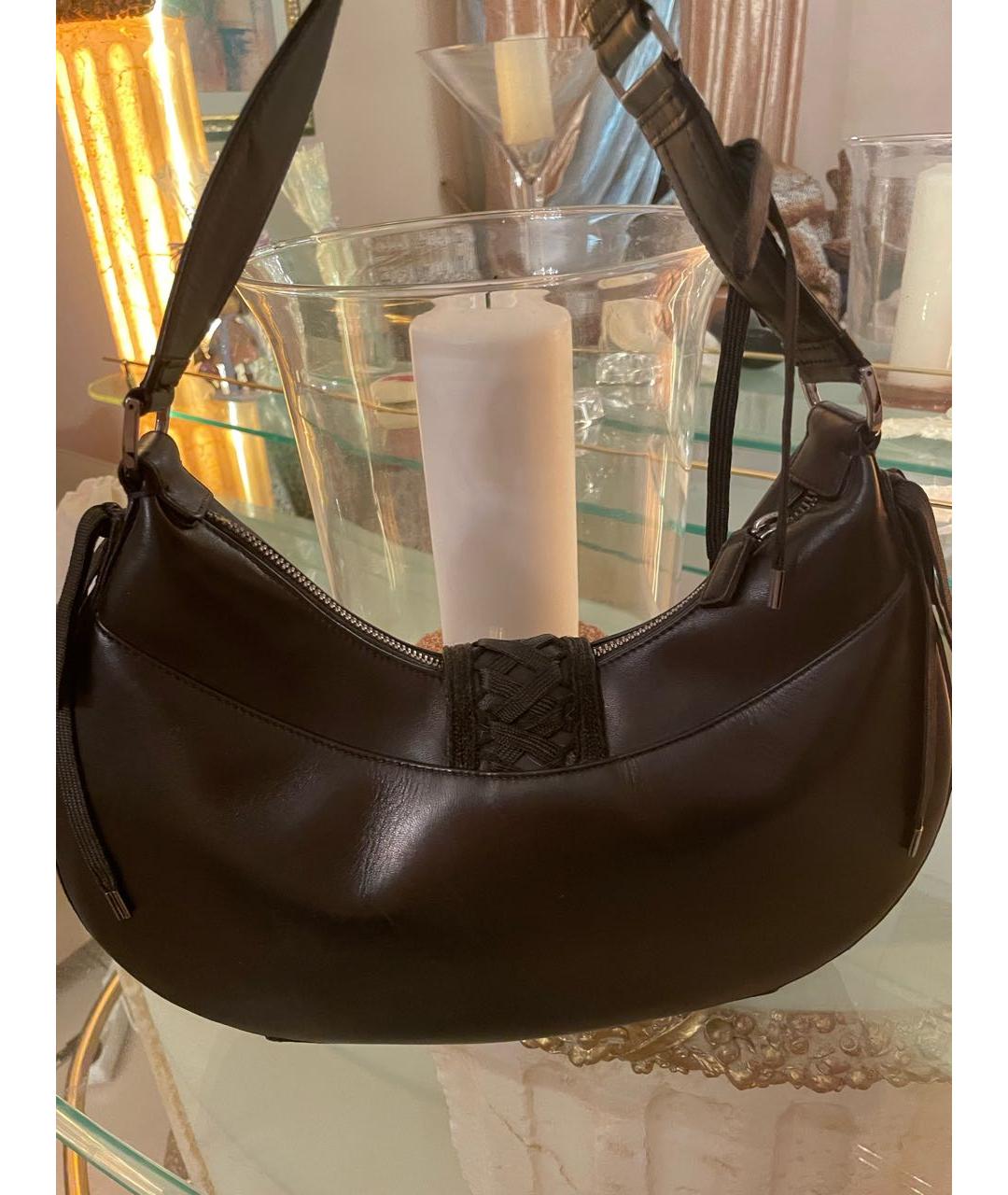 CHRISTIAN DIOR Черная кожаная сумка тоут, фото 5