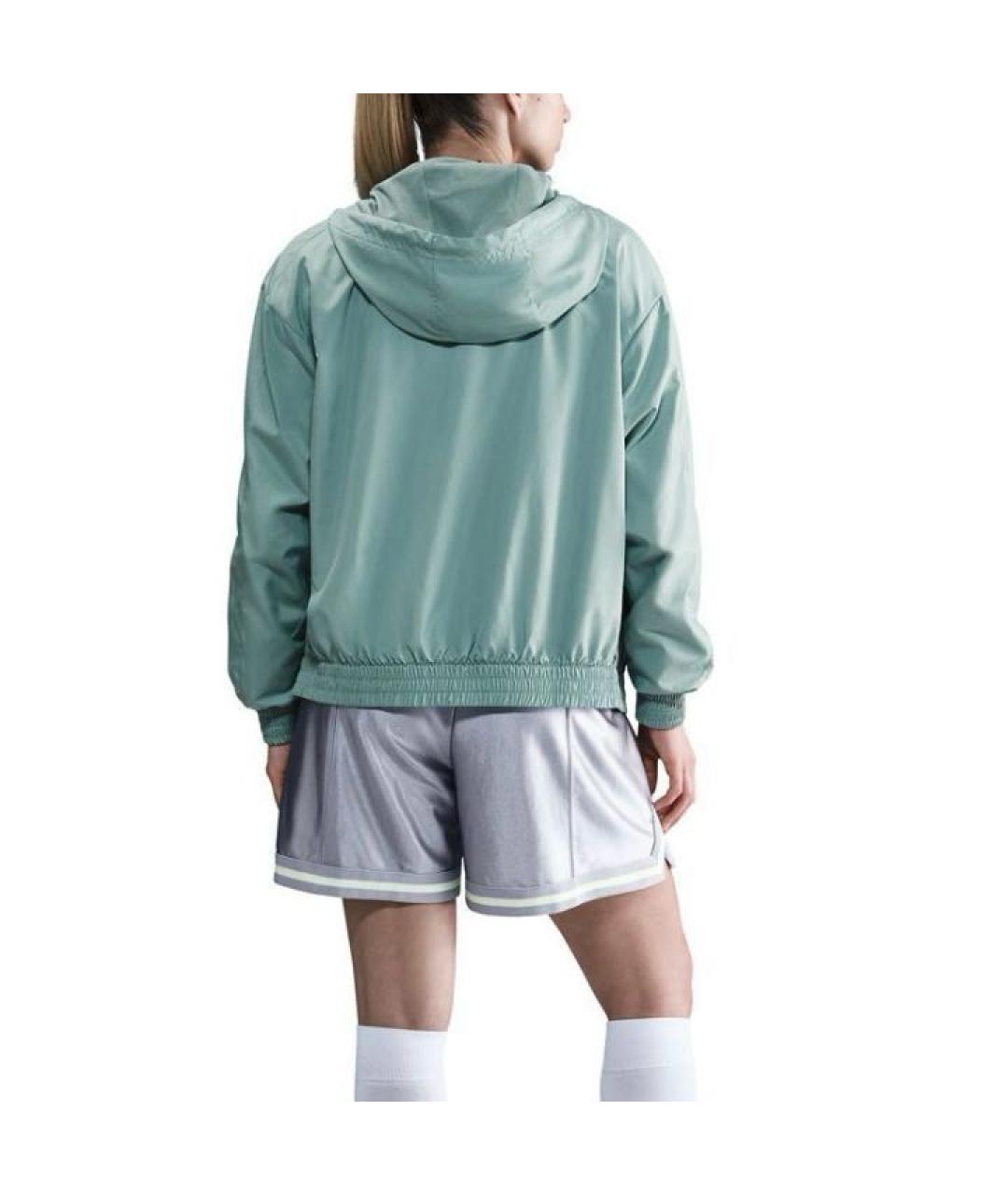 NIKE Бирюзовая полиэстеровая куртка, фото 4