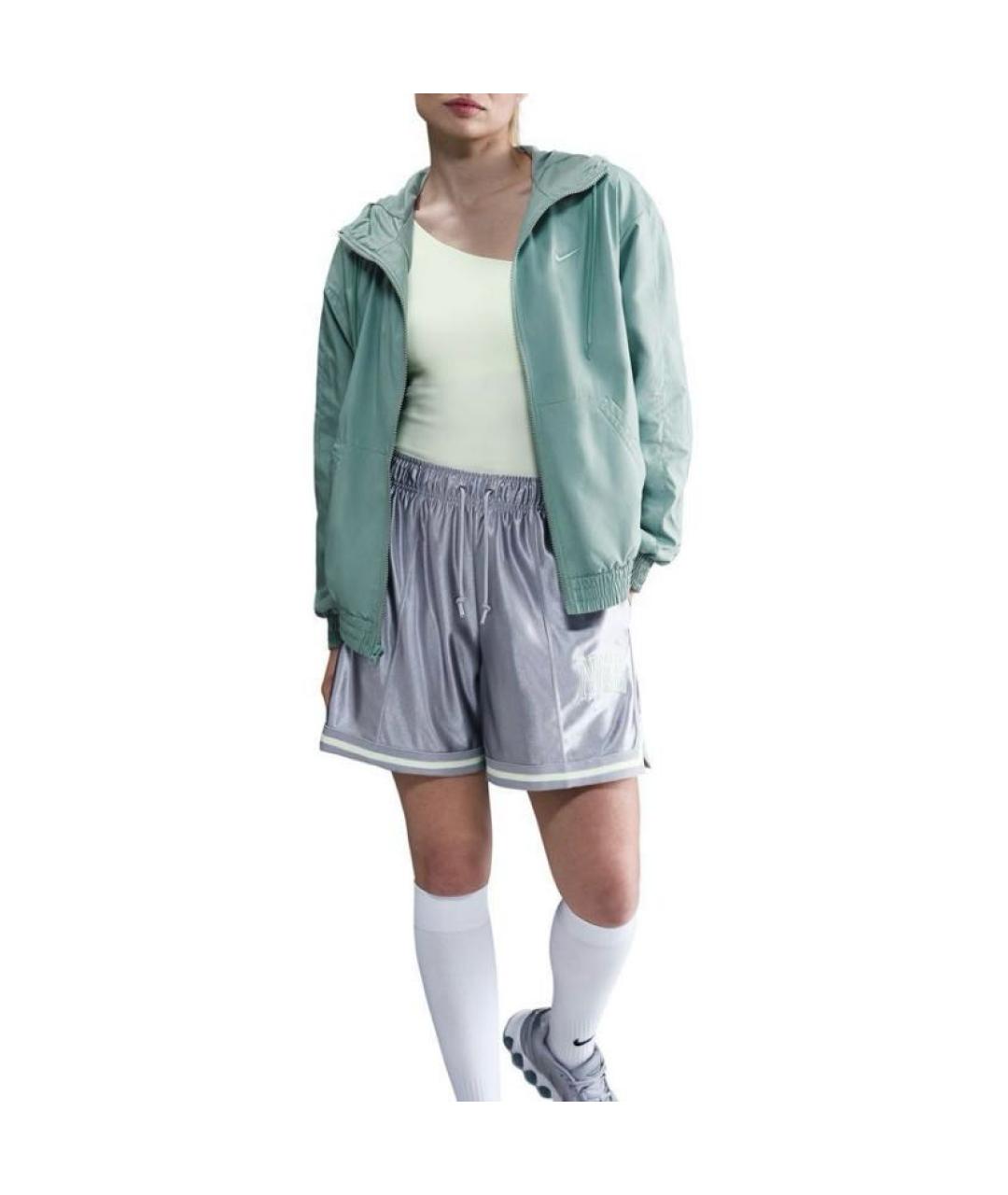 NIKE Бирюзовая полиэстеровая куртка, фото 3