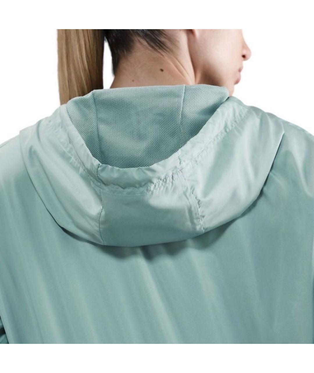 NIKE Бирюзовая полиэстеровая куртка, фото 6