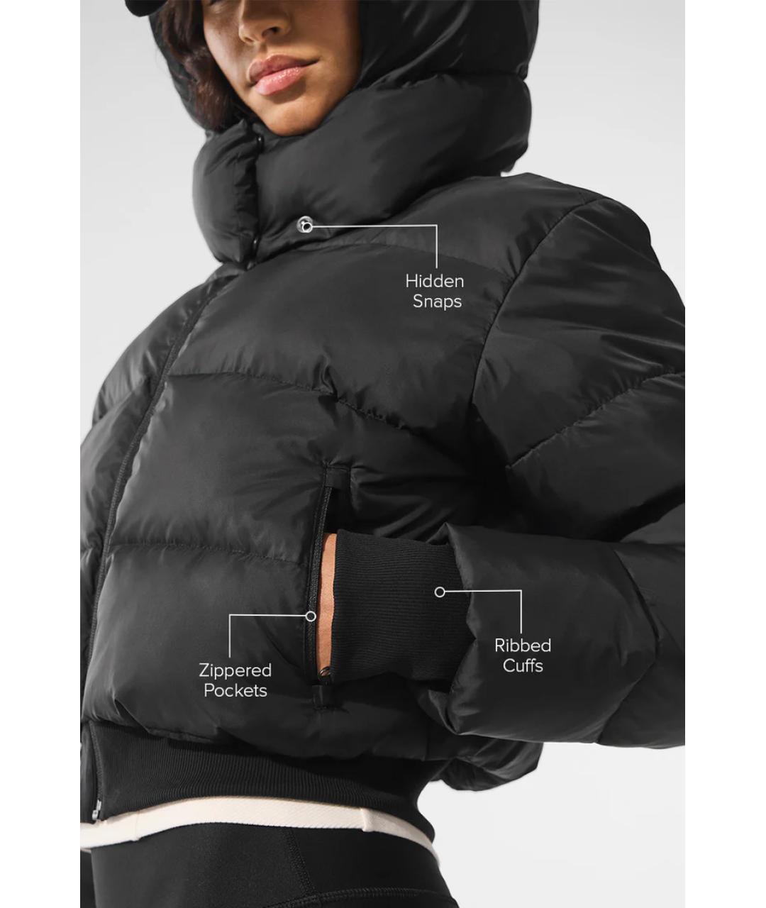 ALO YOGA Черный полиэстеровый пуховик, фото 5
