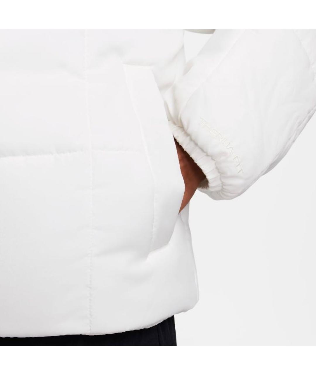 NIKE Белый полиэстеровый пуховик, фото 3