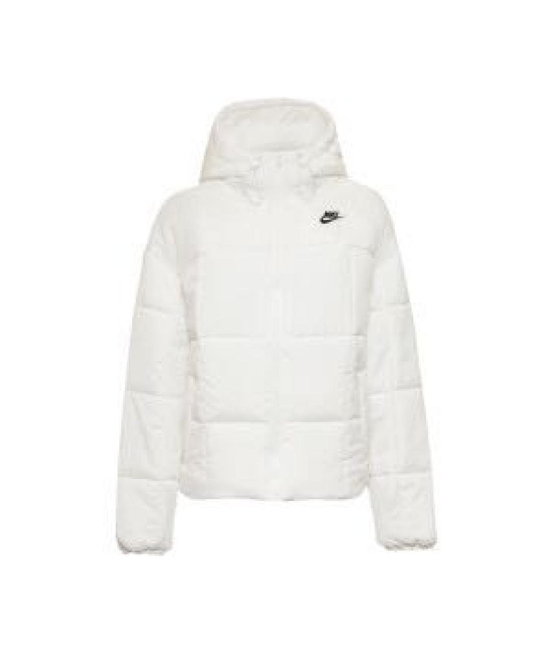 NIKE Белый полиэстеровый пуховик, фото 1