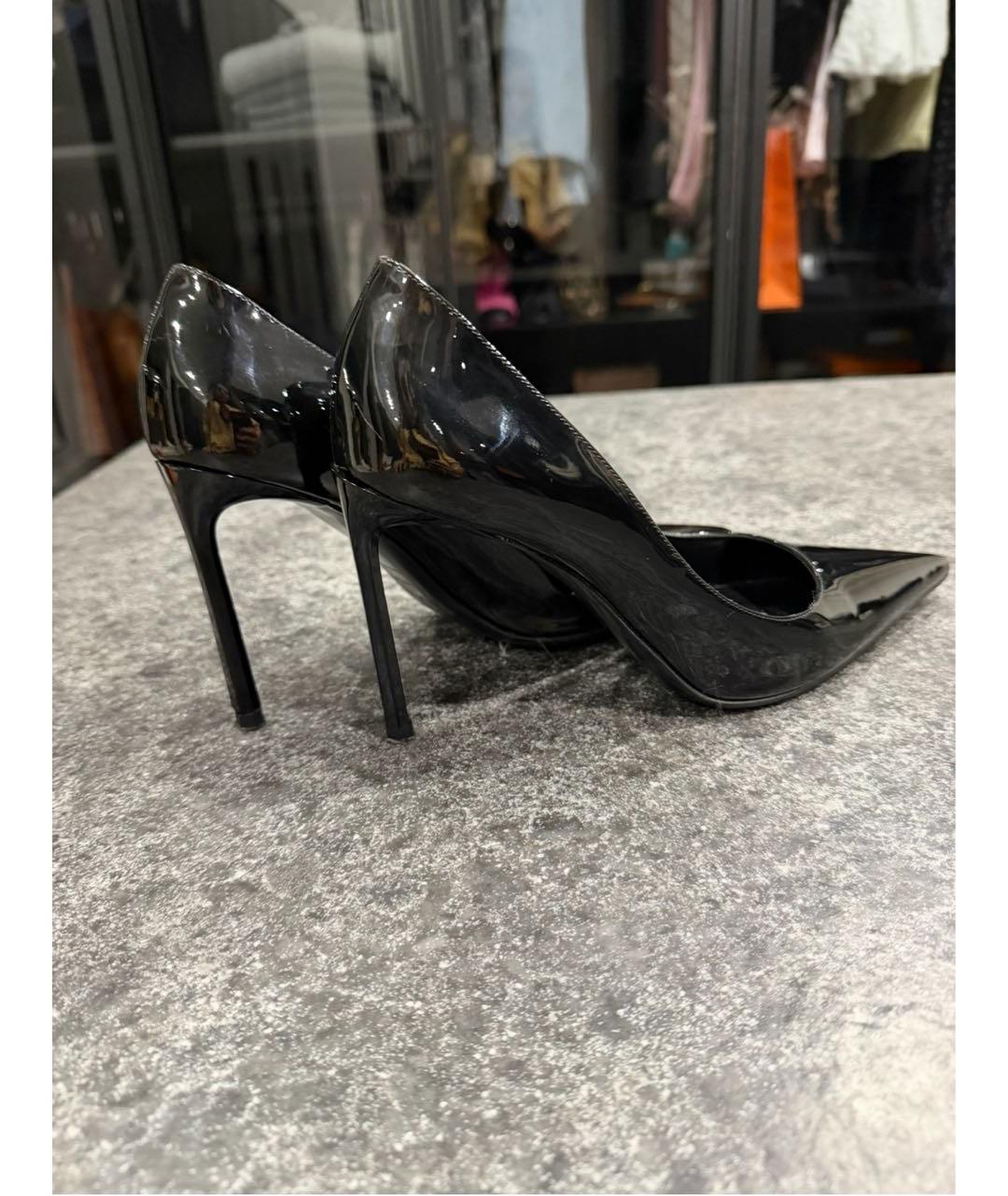 SERGIO ROSSI Черные туфли из лакированной кожи, фото 8