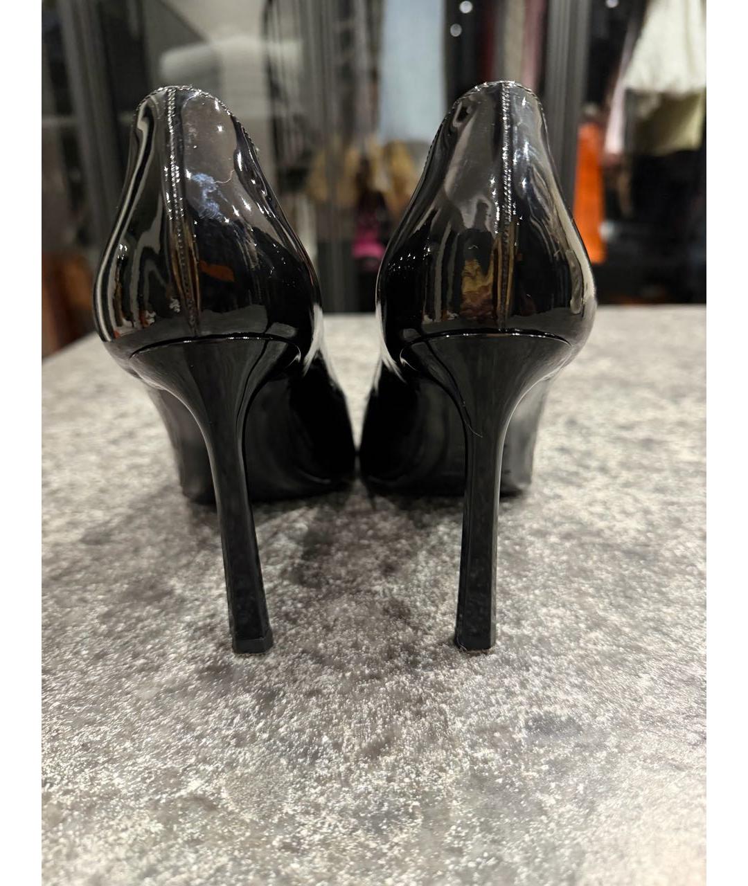 SERGIO ROSSI Черные туфли из лакированной кожи, фото 3