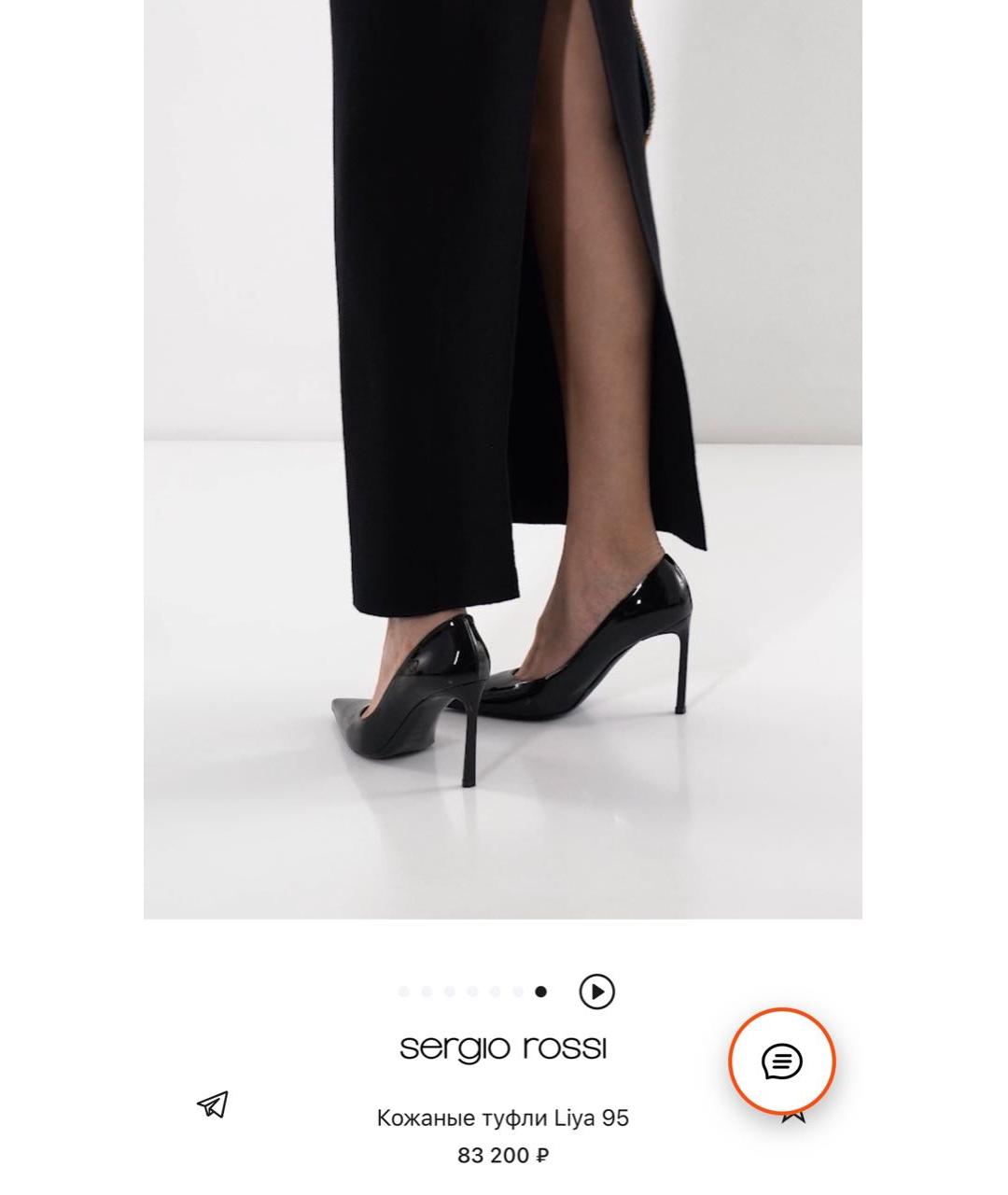 SERGIO ROSSI Черные туфли из лакированной кожи, фото 6