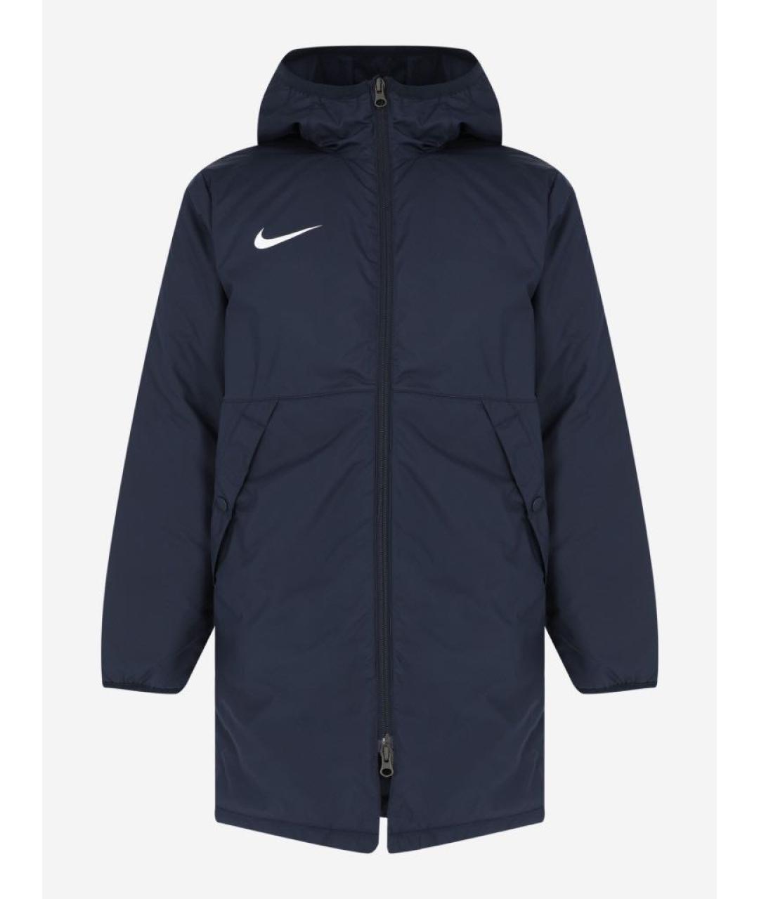 NIKE Темно-синее полиэстеровое пальто, фото 8