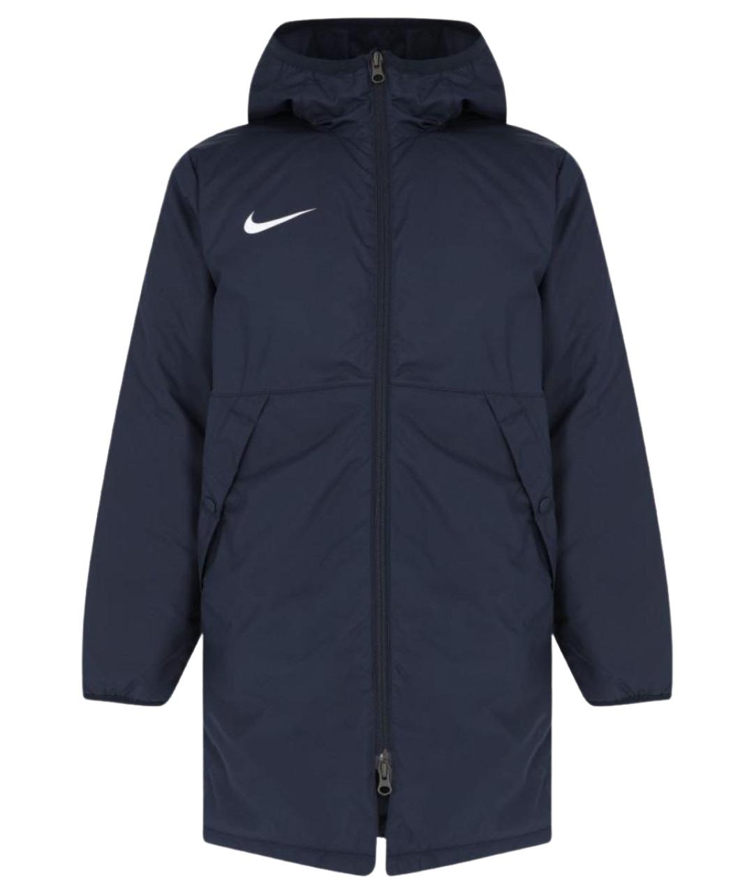 NIKE Темно-синее полиэстеровое пальто, фото 1