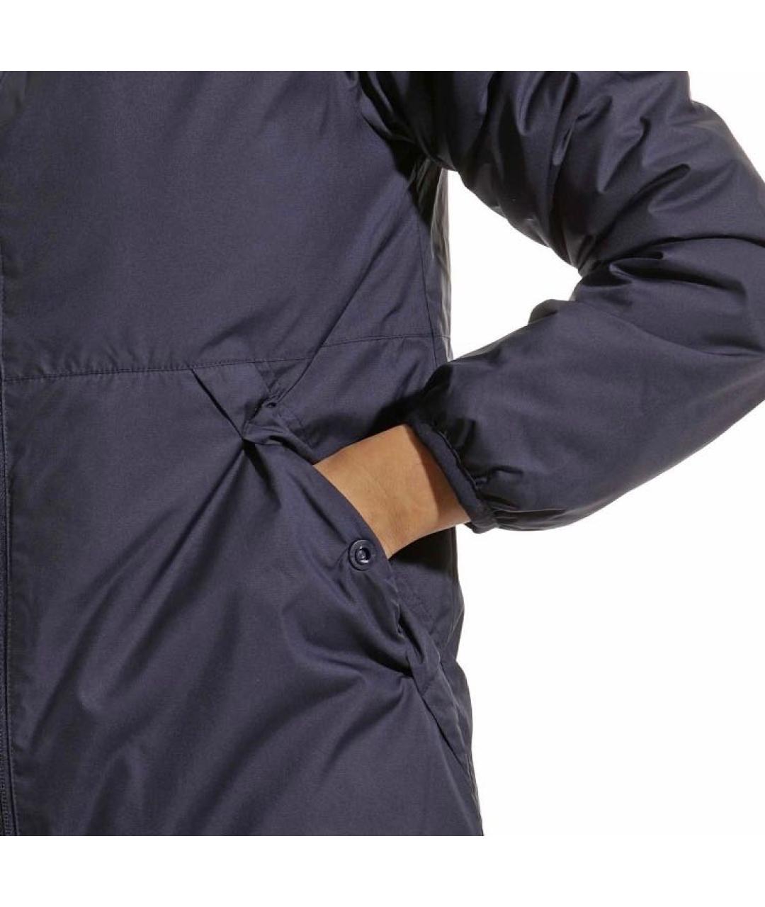 NIKE Темно-синее полиэстеровое пальто, фото 4