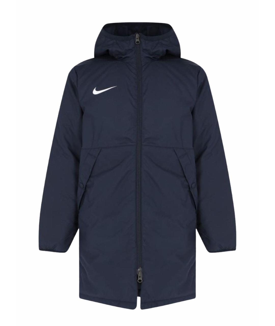 NIKE Темно-синее полиэстеровое пальто, фото 1