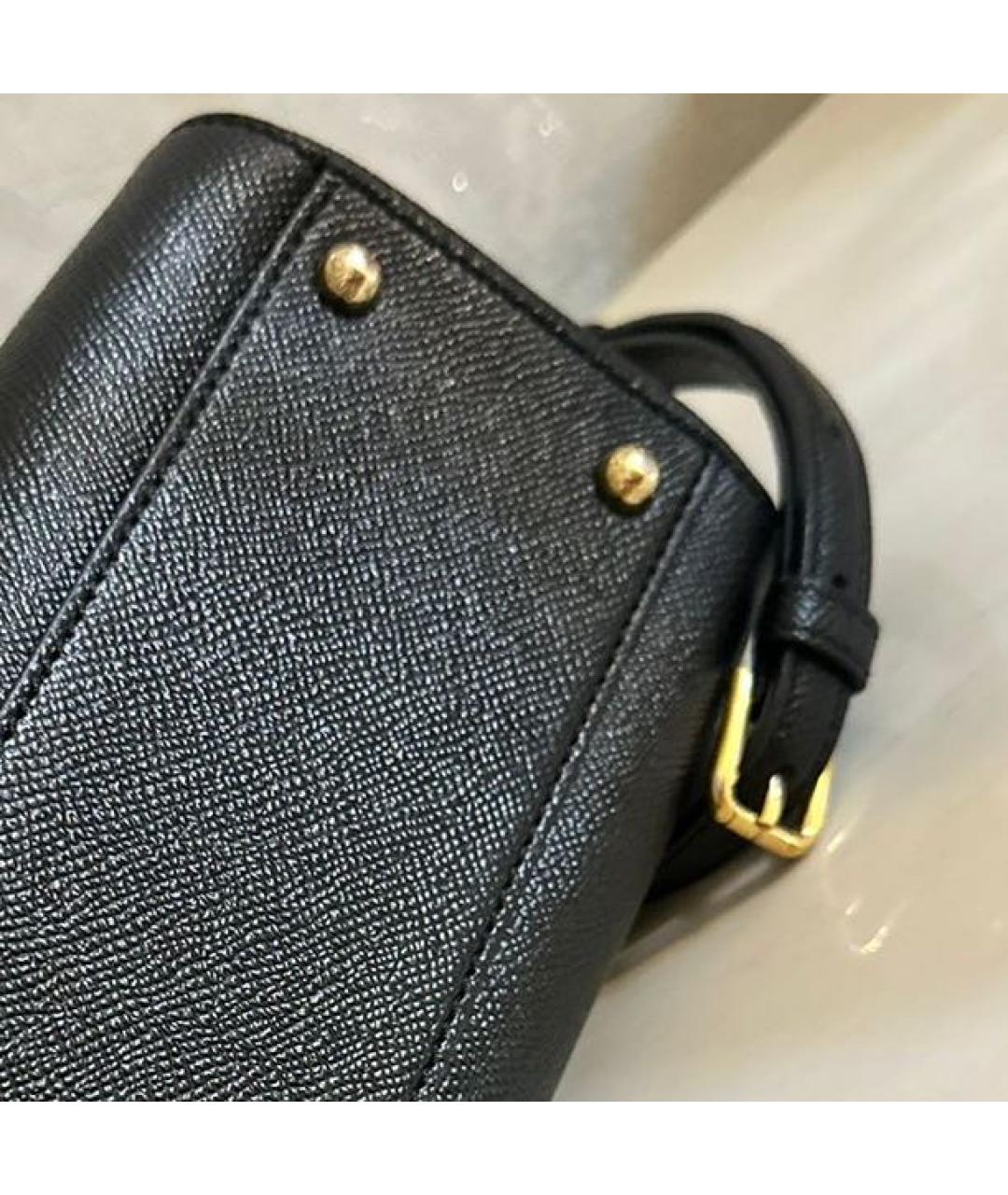 DOLCE&GABBANA Черная кожаная сумка с короткими ручками, фото 6