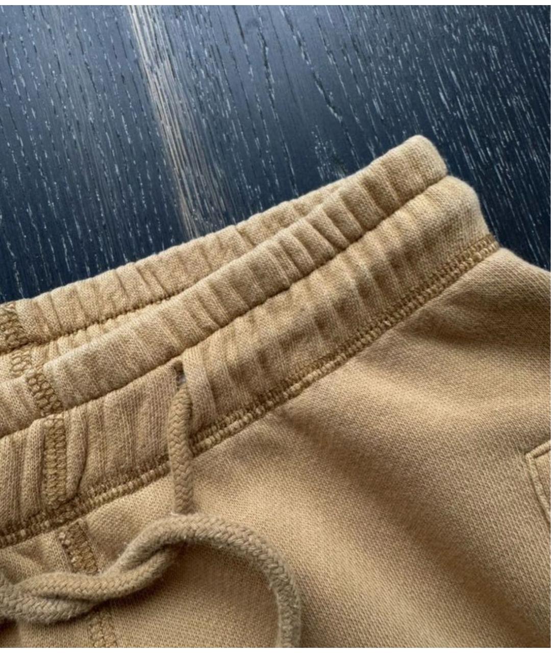 GUCCI Коричневые хлопковые спортивные брюки и шорты, фото 5