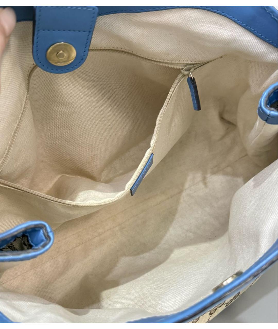 GUCCI Бежевая кожаная сумка с короткими ручками, фото 5