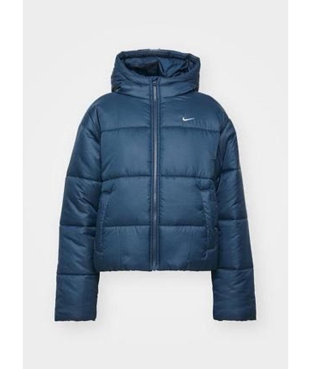 NIKE Синий полиэстеровый пуховик, фото 5