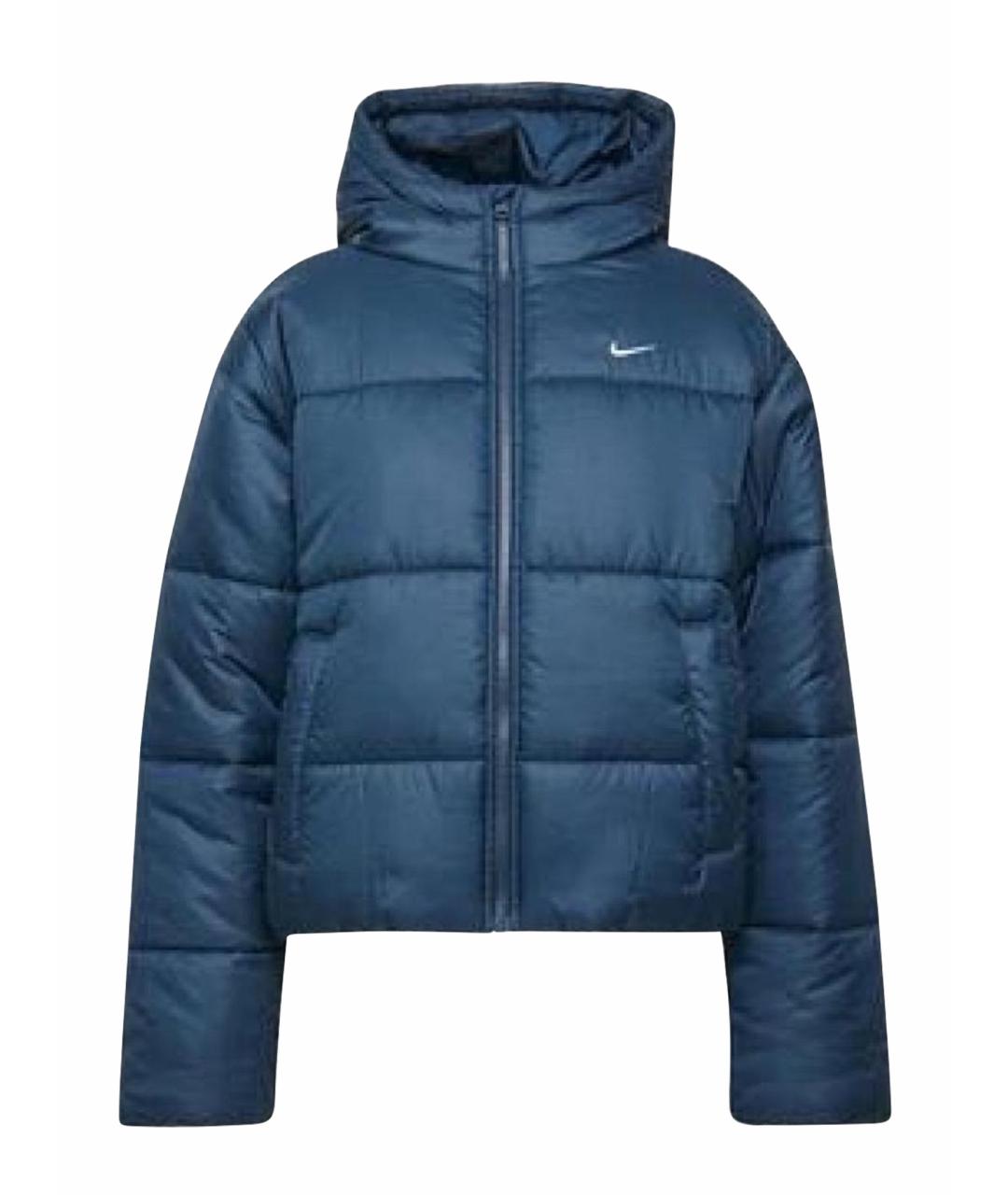 NIKE Синий полиэстеровый пуховик, фото 7