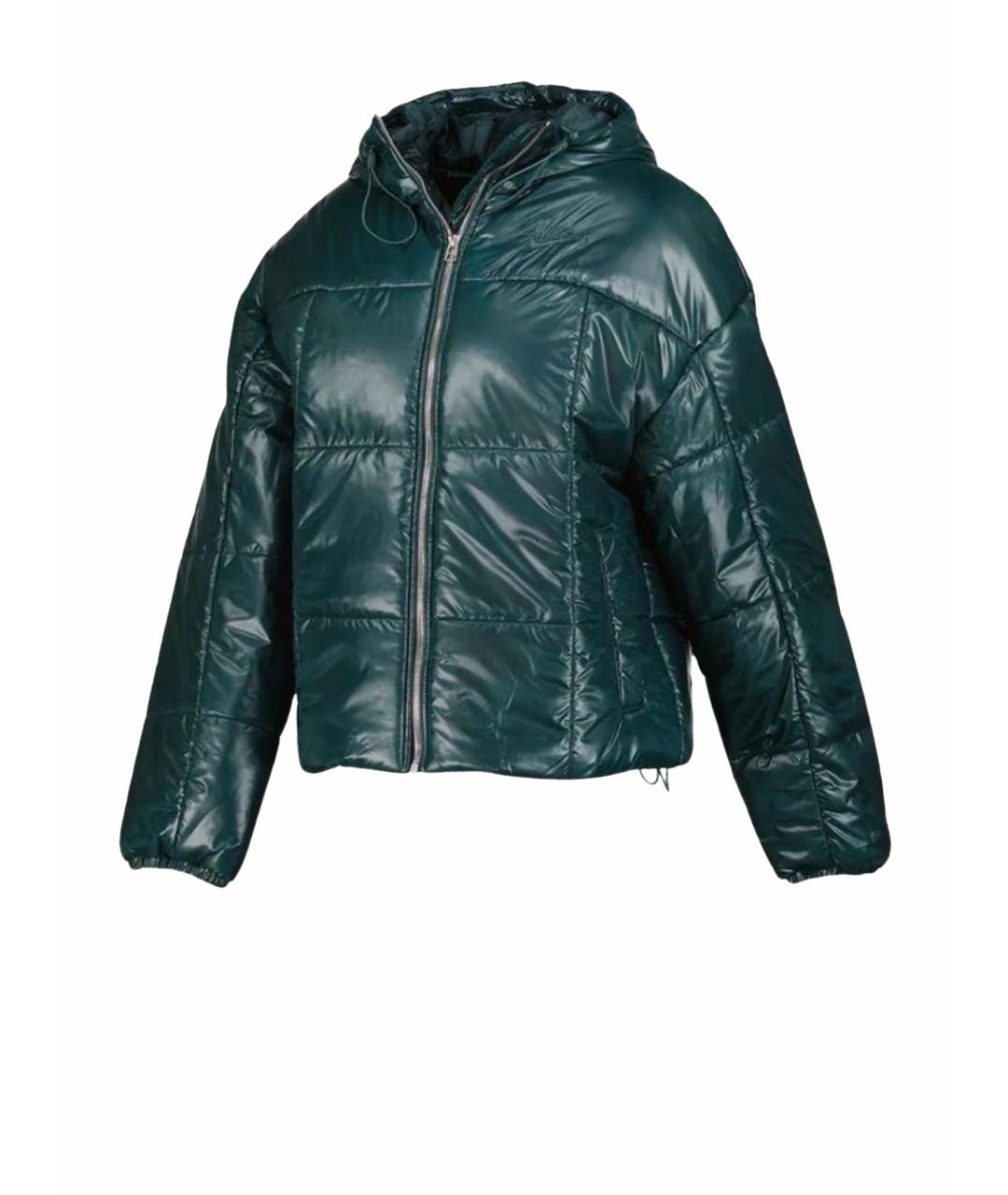 NIKE Зеленый полиэстеровый пуховик, фото 1