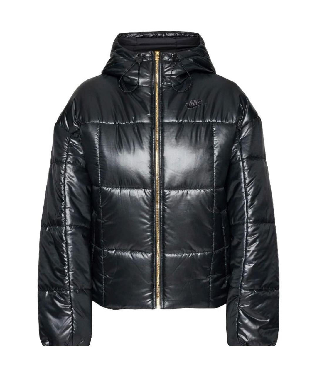 NIKE Черный полиэстеровый пуховик, фото 1