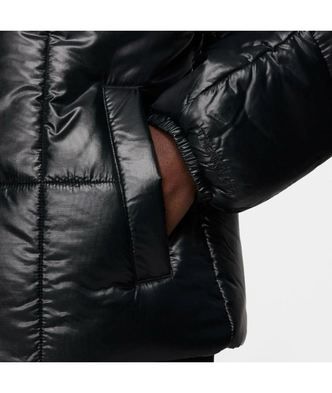 NIKE Черный полиэстеровый пуховик, фото 3