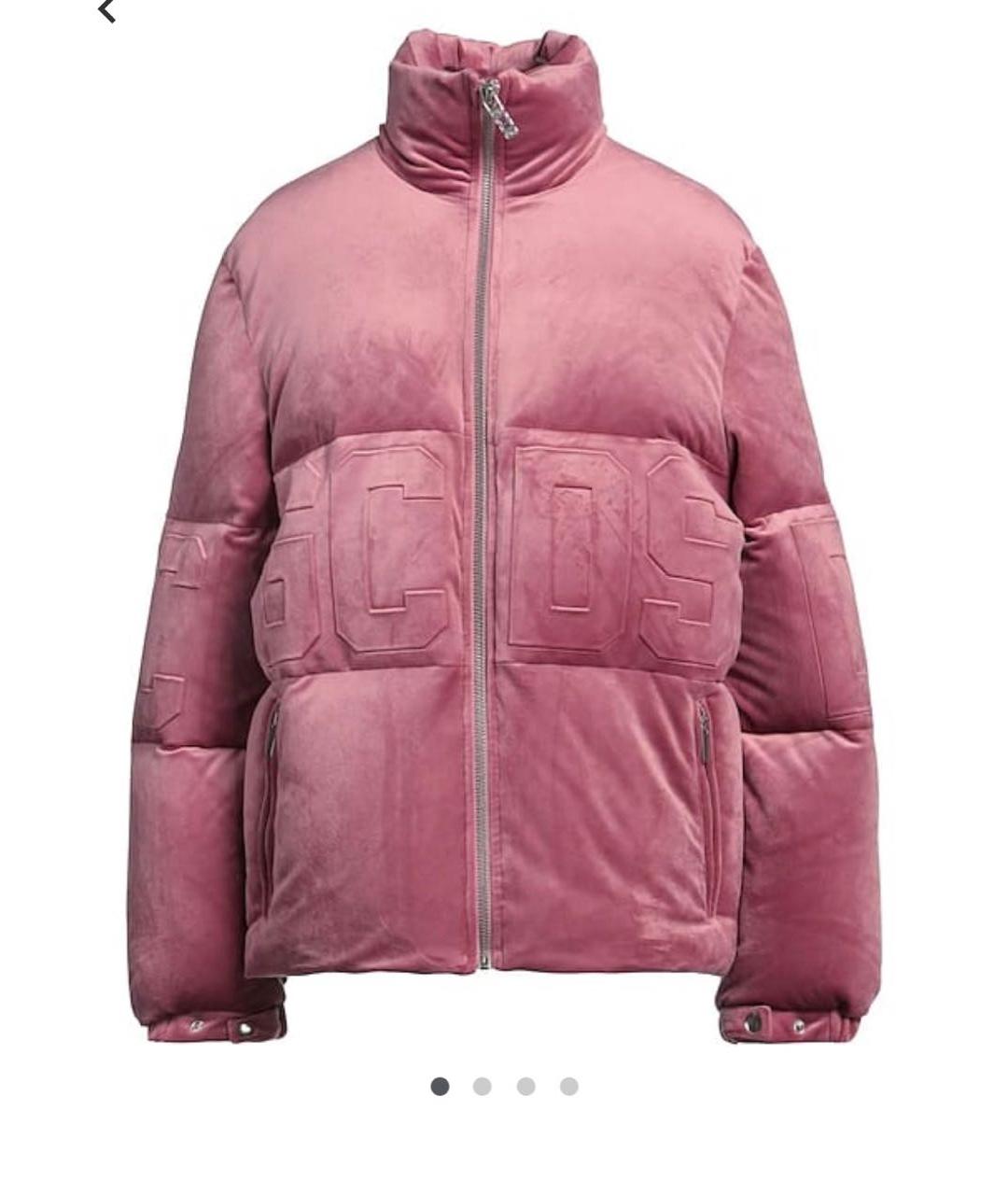 GCDS Розовый бархатный пуховик, фото 3
