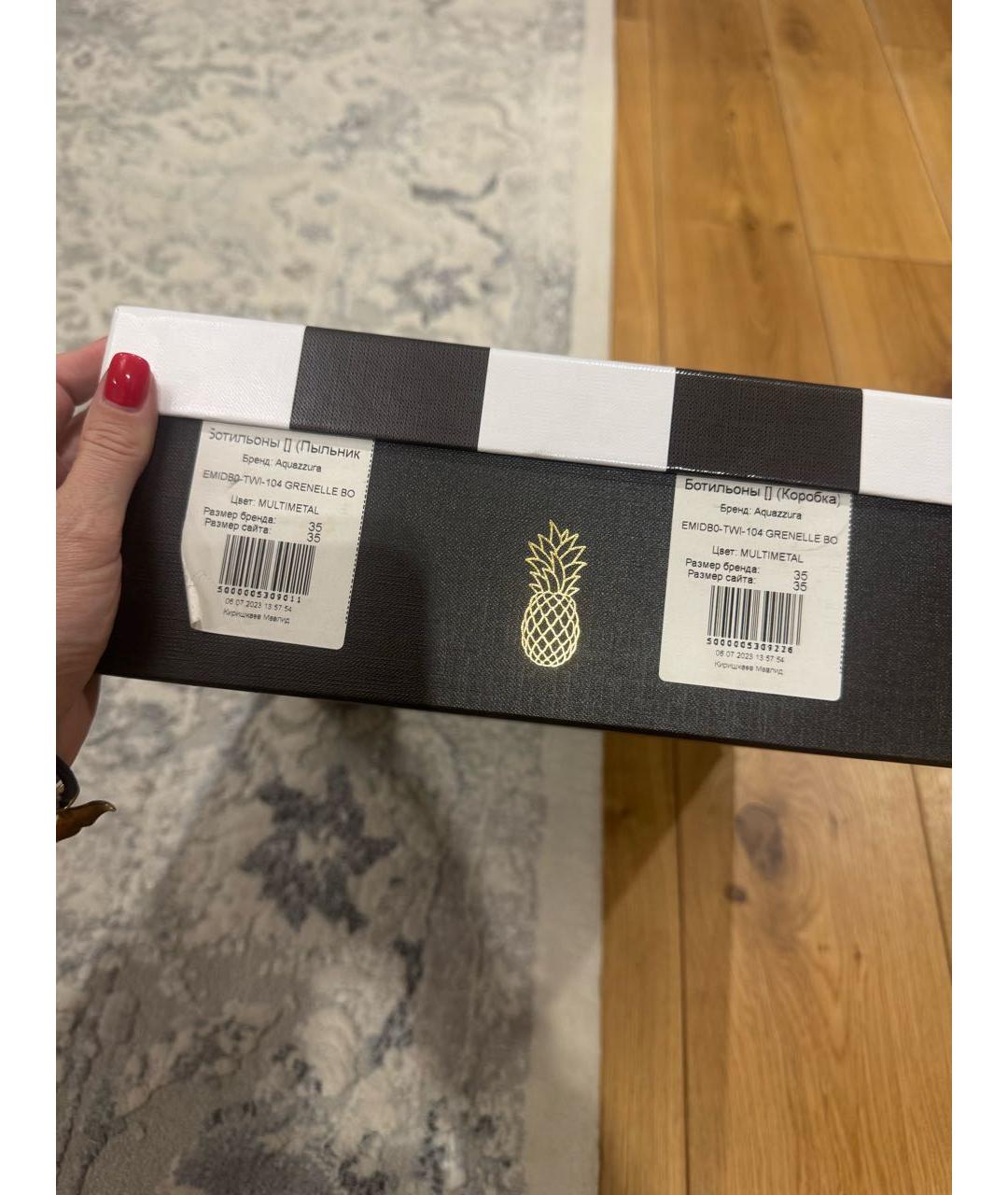 AQUAZZURA Коричневые ботильоны, фото 3