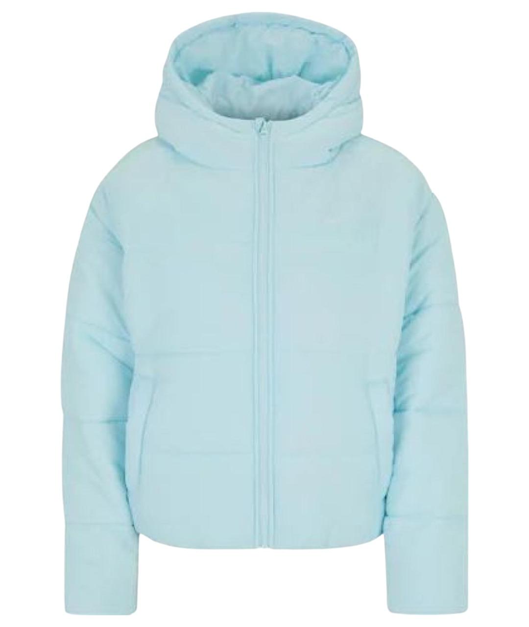 NIKE Голубой полиэстеровый пуховик, фото 1