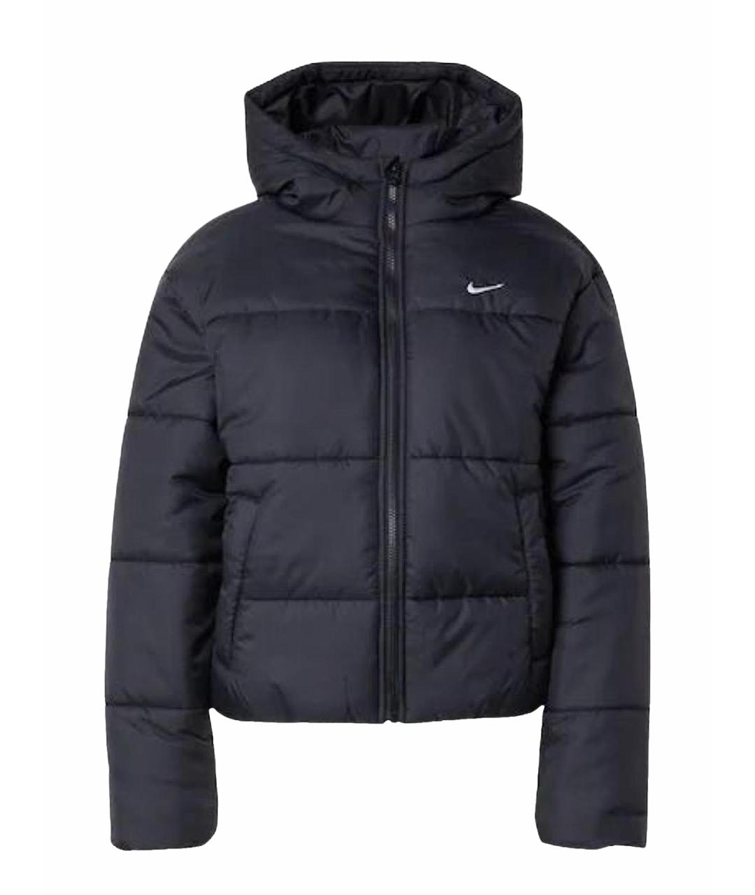 NIKE Черный полиэстеровый пуховик, фото 1