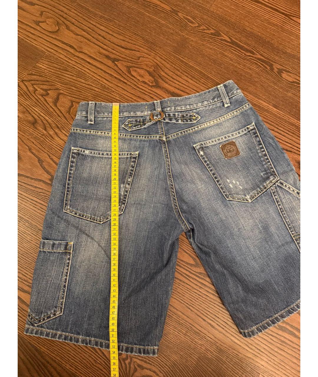 DOLCE&GABBANA Синие хлопковые шорты, фото 5