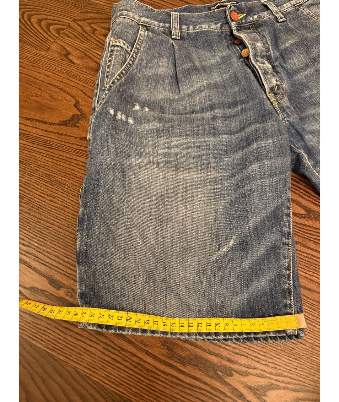 DOLCE&GABBANA Синие хлопковые шорты, фото 6