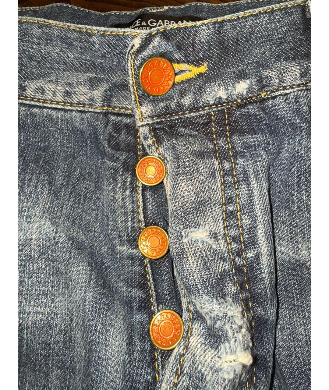 DOLCE&GABBANA Синие хлопковые шорты, фото 3