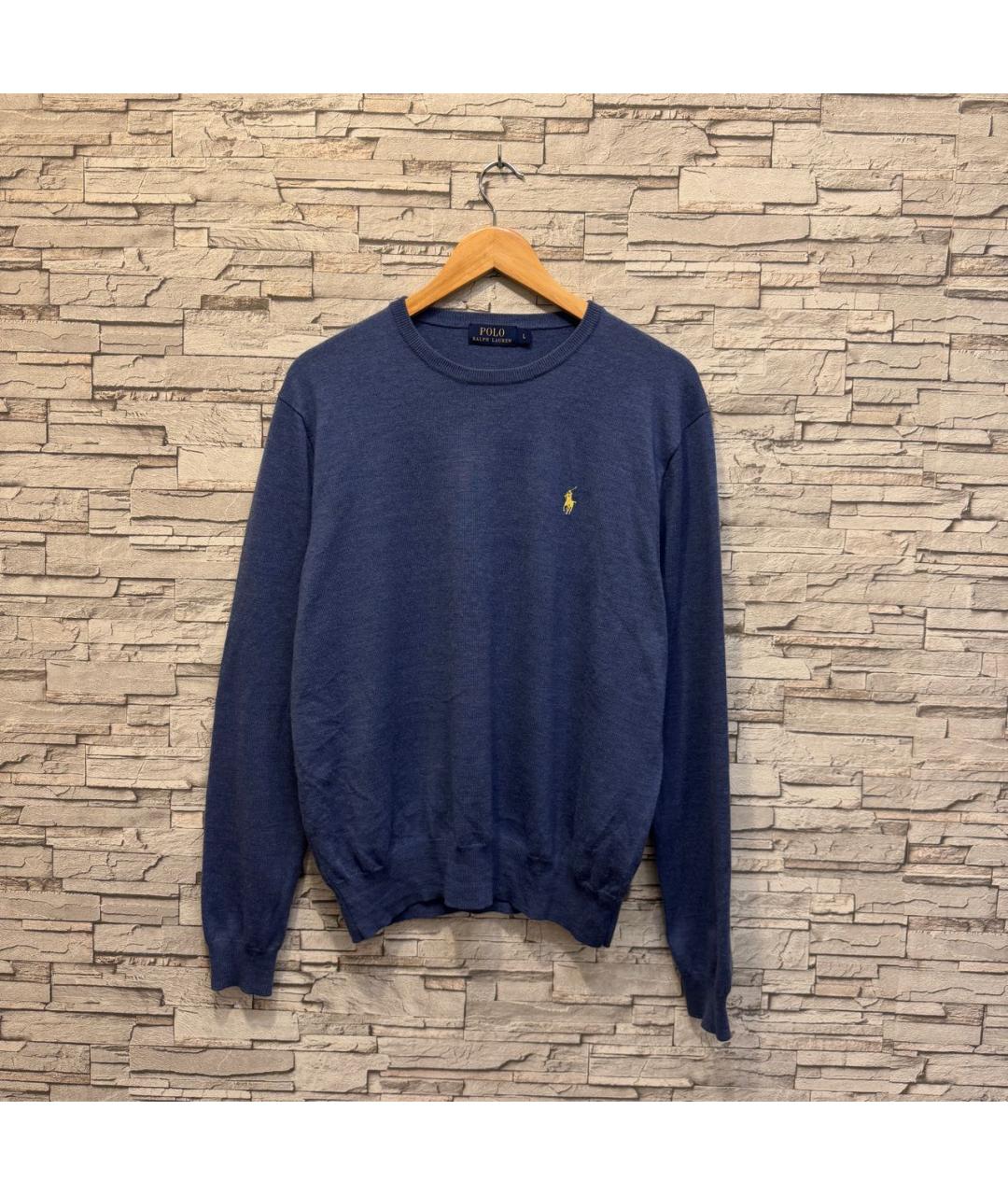 POLO RALPH LAUREN Синий шерстяной джемпер / свитер, фото 9