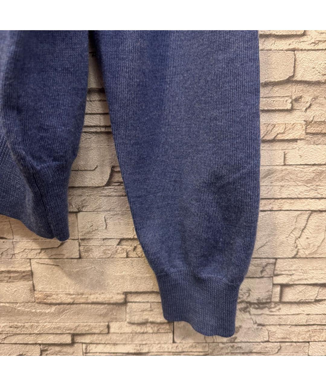 POLO RALPH LAUREN Синий шерстяной джемпер / свитер, фото 4