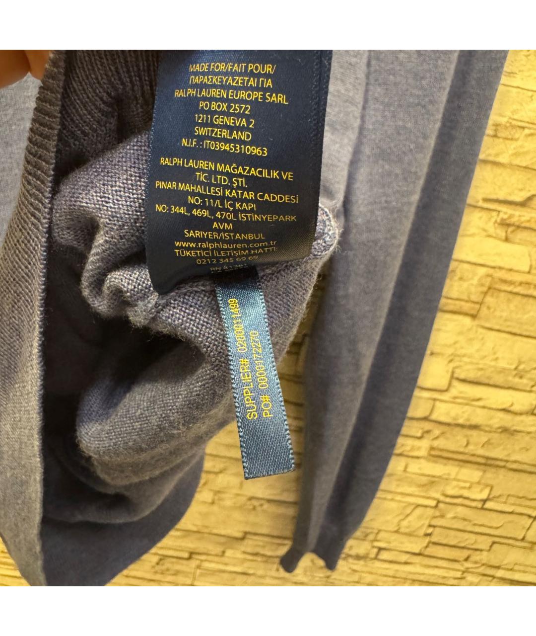 POLO RALPH LAUREN Синий шерстяной джемпер / свитер, фото 8