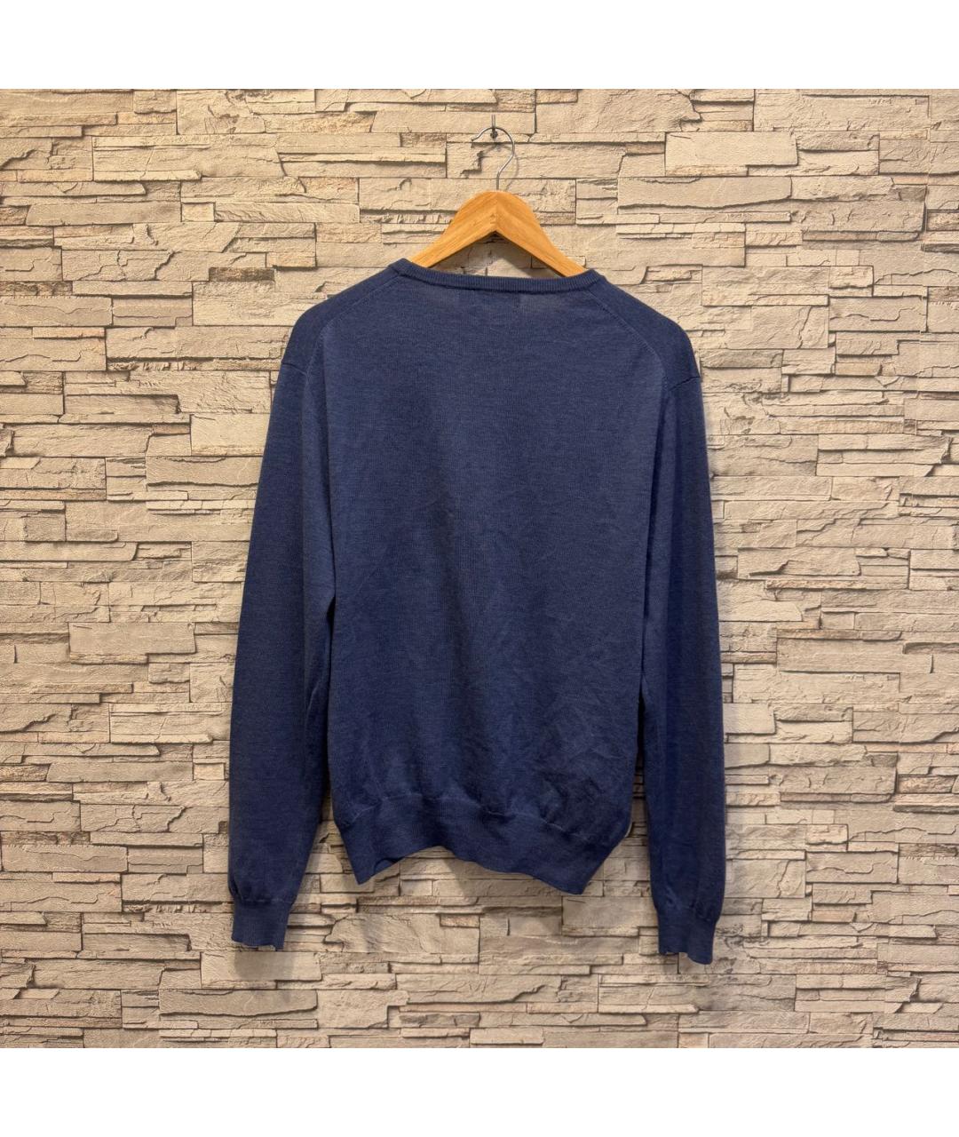 POLO RALPH LAUREN Синий шерстяной джемпер / свитер, фото 2