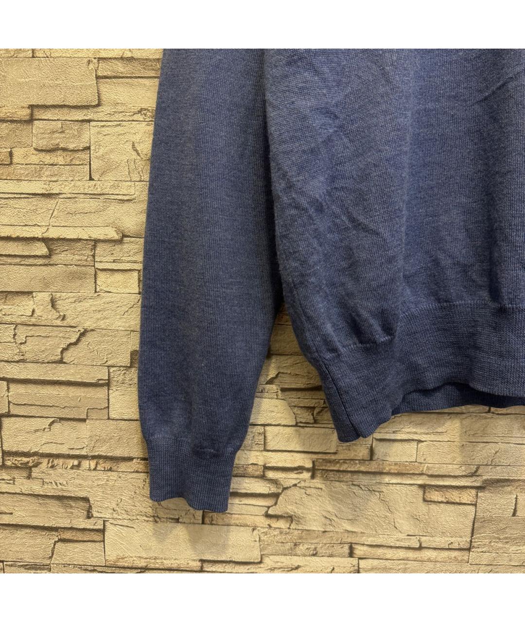 POLO RALPH LAUREN Синий шерстяной джемпер / свитер, фото 6