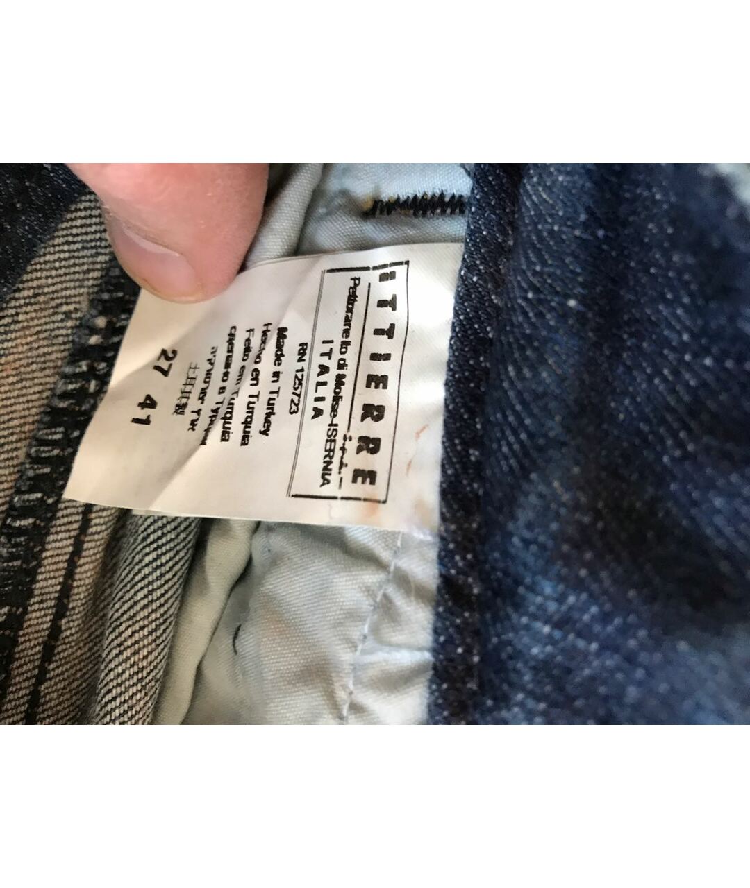 JUST CAVALLI Синие хлопко-эластановые прямые джинсы, фото 6