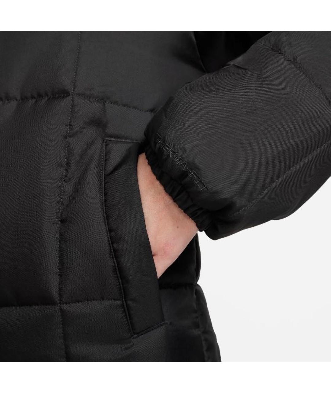 NIKE Черный полиэстеровый пуховик, фото 3