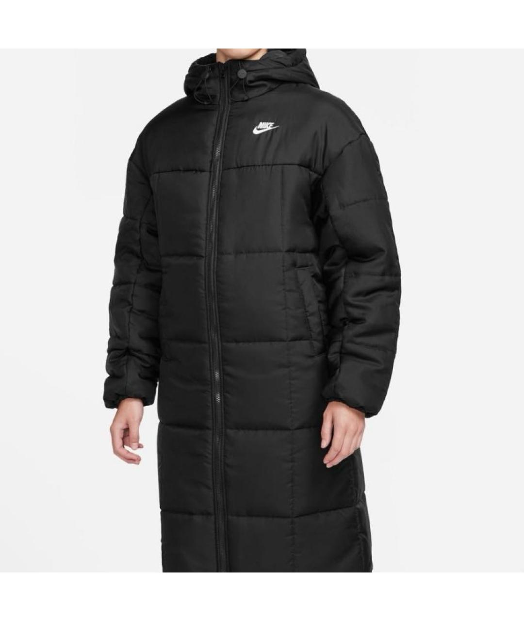 NIKE Черный полиэстеровый пуховик, фото 2