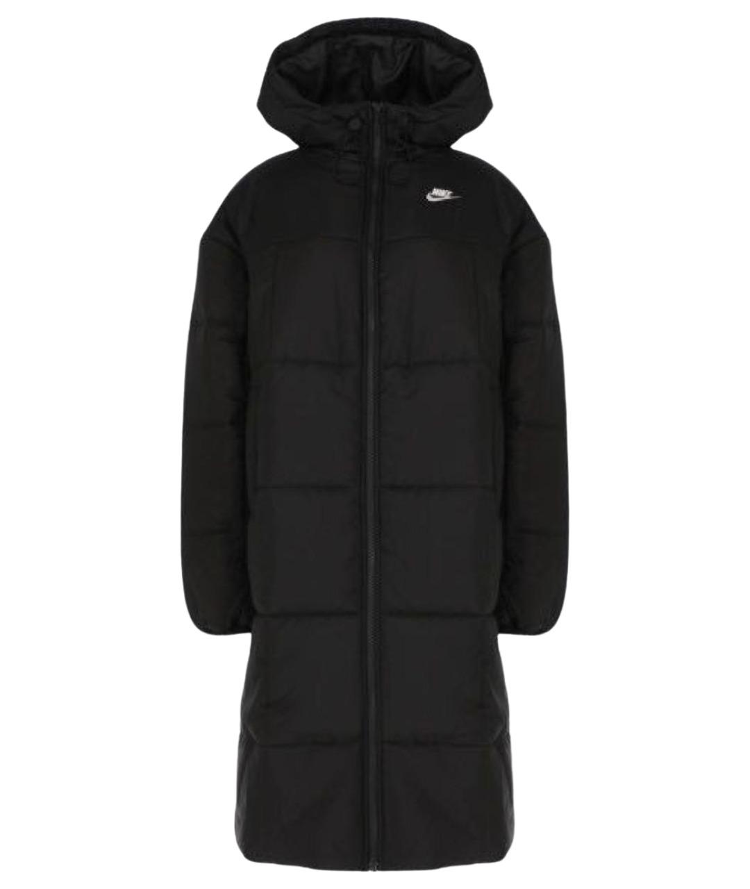 NIKE Черный полиэстеровый пуховик, фото 1