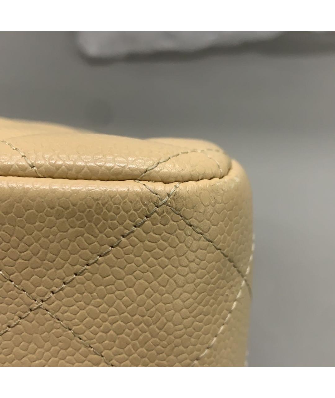 CHANEL Бежевая кожаная сумка через плечо, фото 8