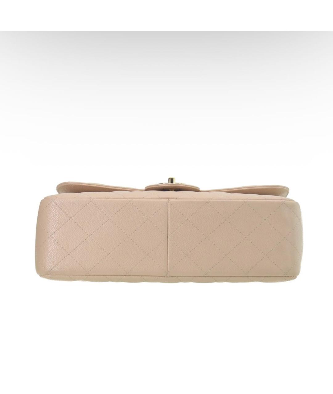 CHANEL Бежевая кожаная сумка через плечо, фото 5
