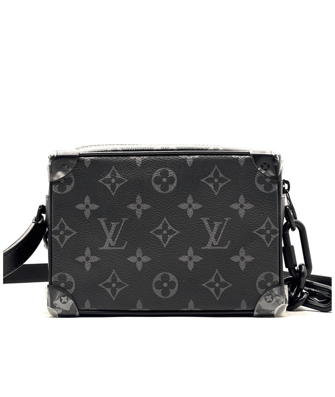 LOUIS VUITTON Темно-синяя кожаная сумка на плечо, фото 6