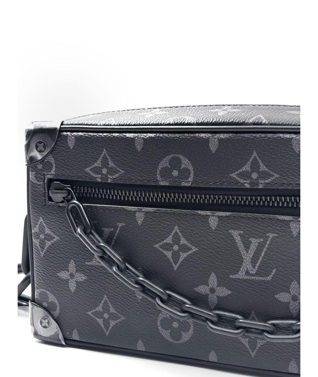 LOUIS VUITTON Темно-синяя кожаная сумка на плечо, фото 3