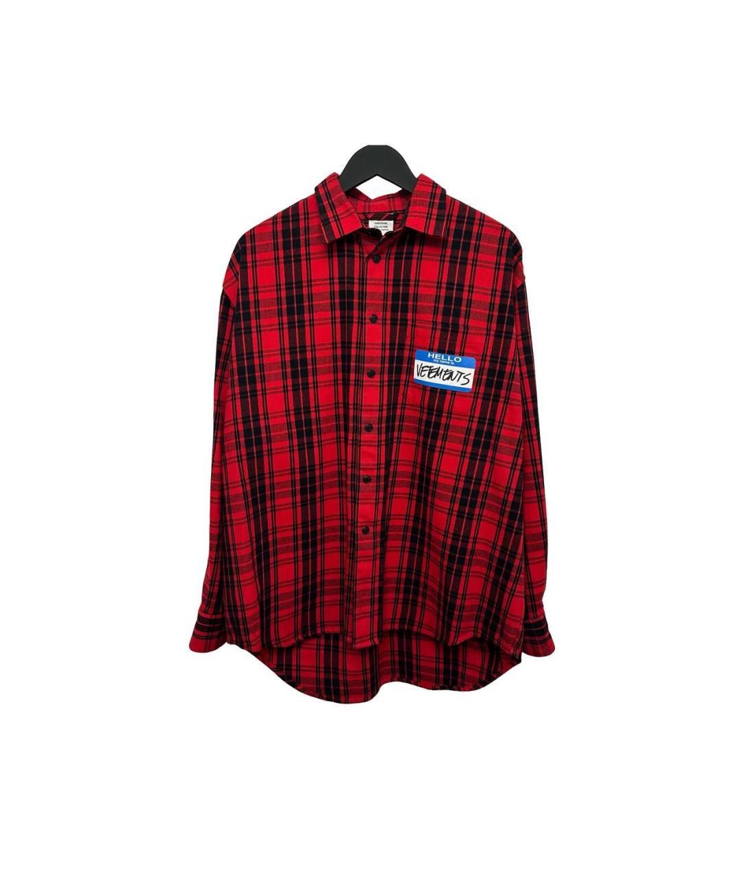 VETEMENTS Мульти хлопковая кэжуал рубашка, фото 4