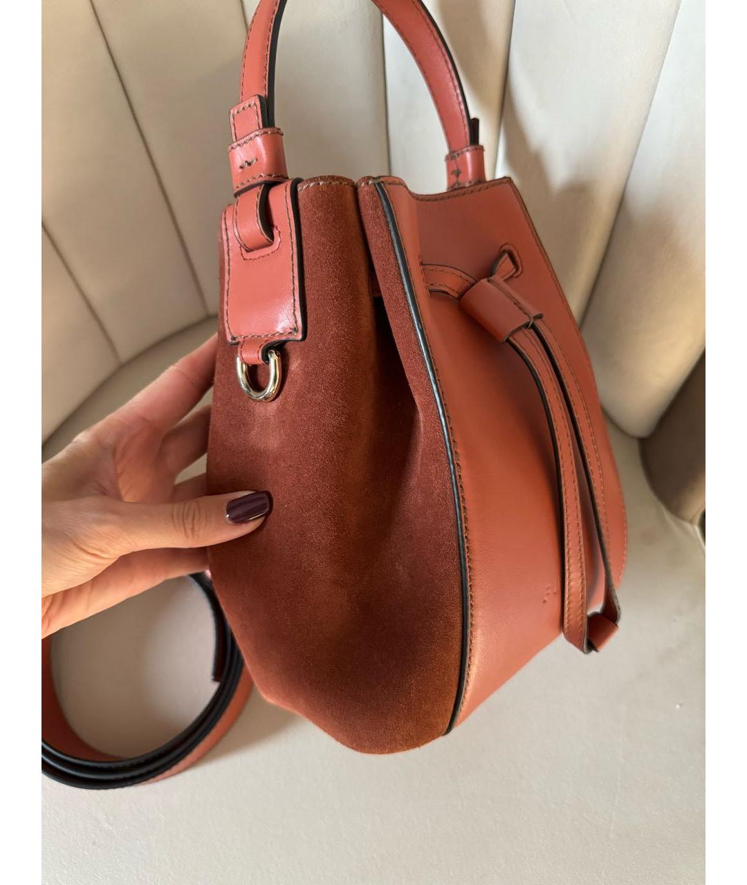 FURLA Коричневая кожаная сумка через плечо, фото 3