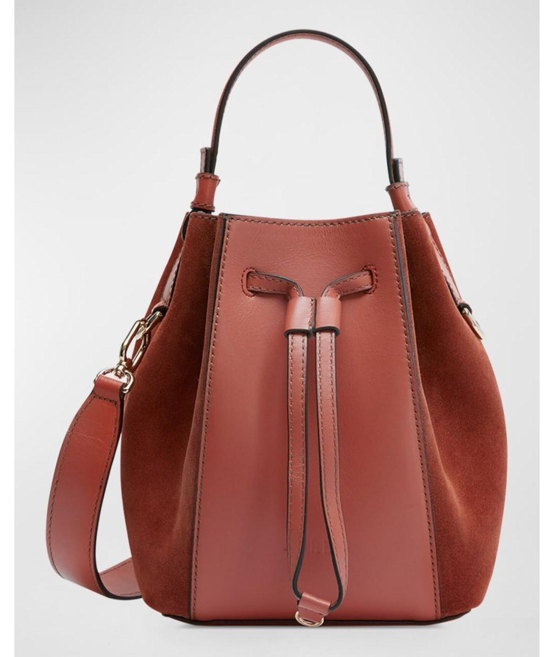 FURLA Коричневая кожаная сумка через плечо, фото 6