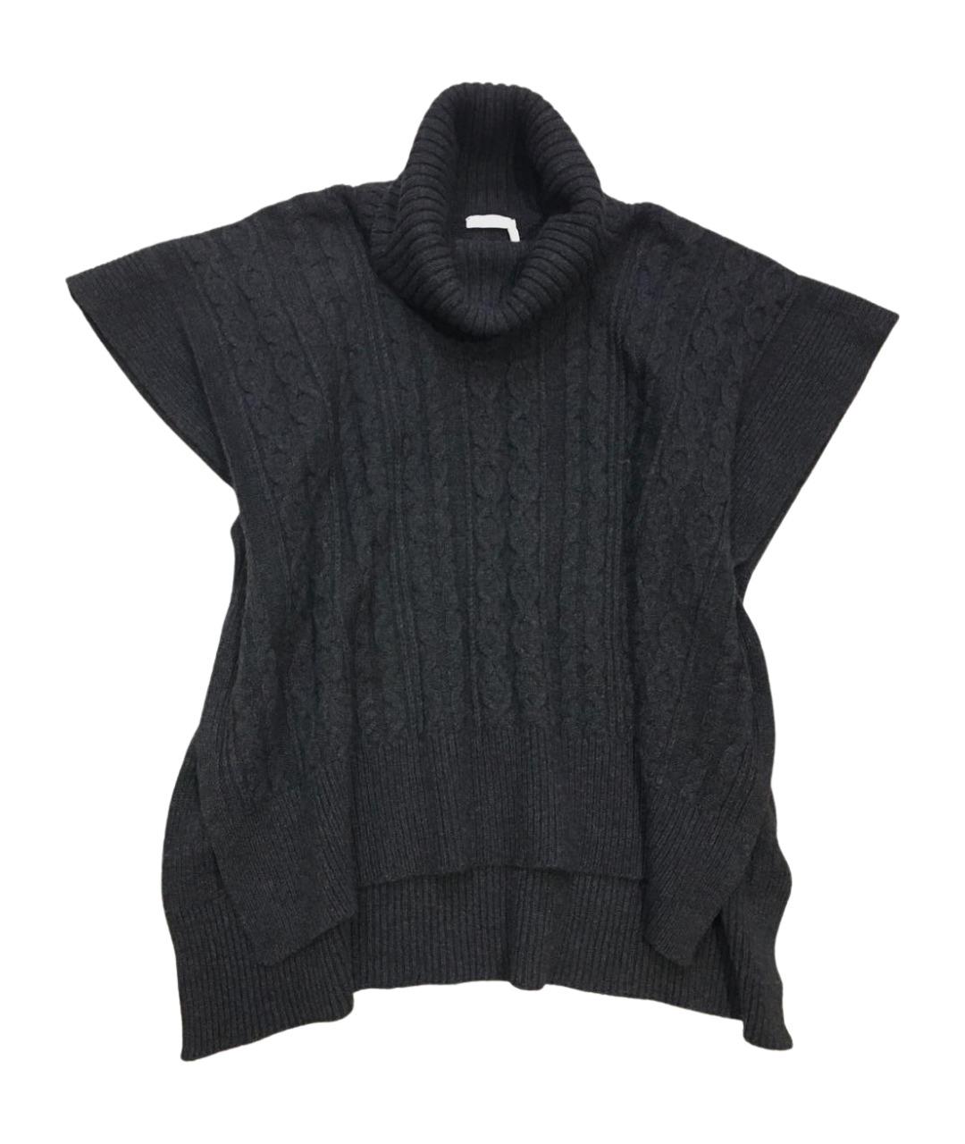 SEE BY CHLOE Антрацитовая шерстяная жилетка, фото 1