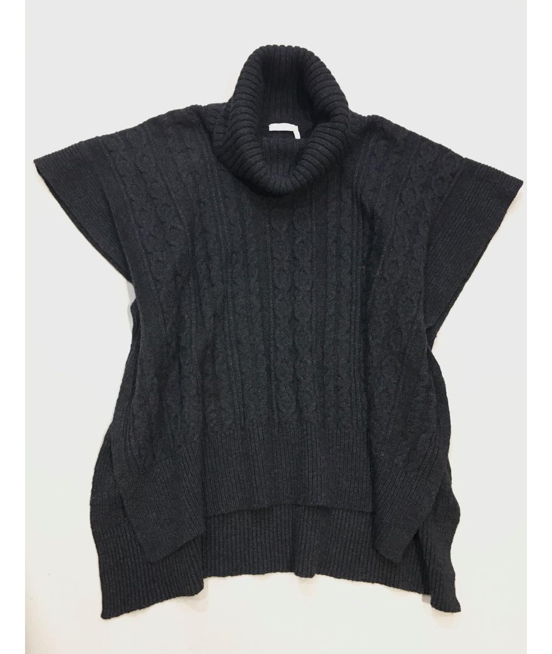 SEE BY CHLOE Антрацитовая шерстяная жилетка, фото 9