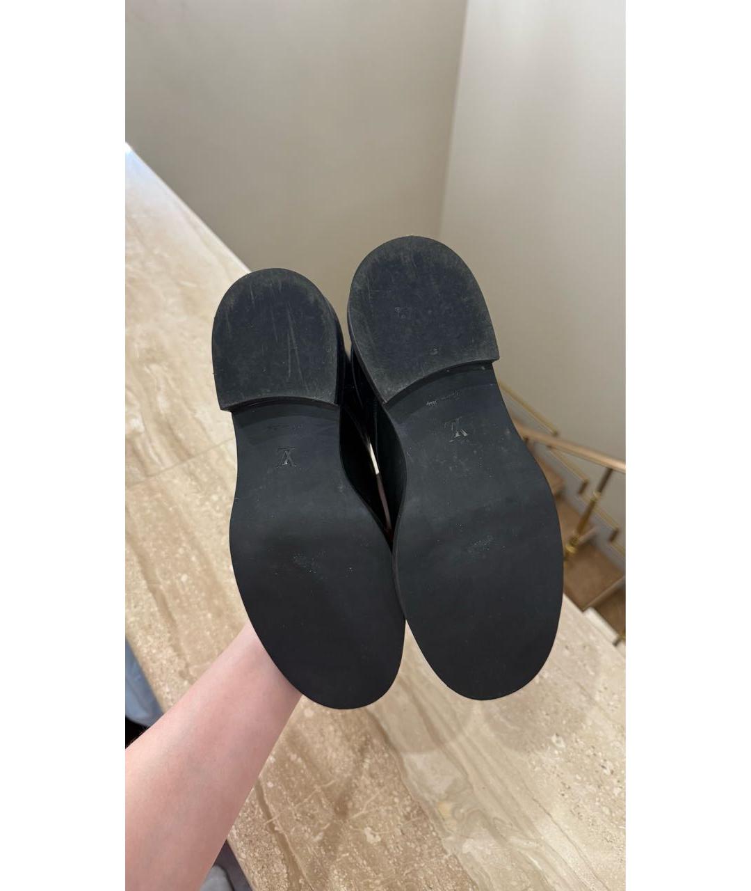 LOUIS VUITTON Черные кожаные ботинки, фото 3